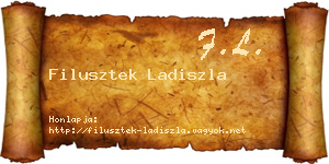 Filusztek Ladiszla névjegykártya